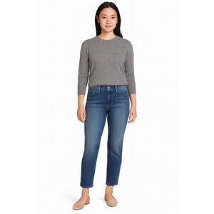 NYDJ Slim Straight Ankle Jeans Medium Wash Size 6 Petite